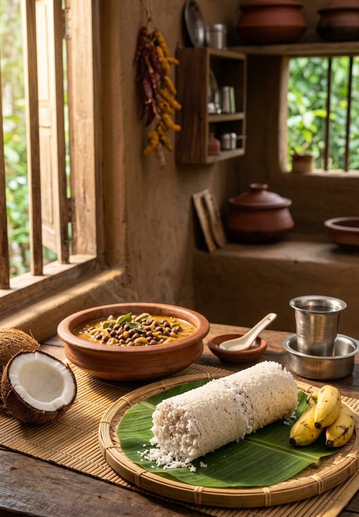 Puttu with Kadala Curry
